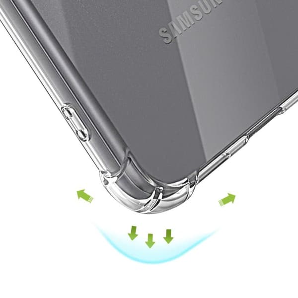 Siliconfodral för Galaxy S21 med förstärkta stötsäkra hörn Mayaxess Transparent Vit