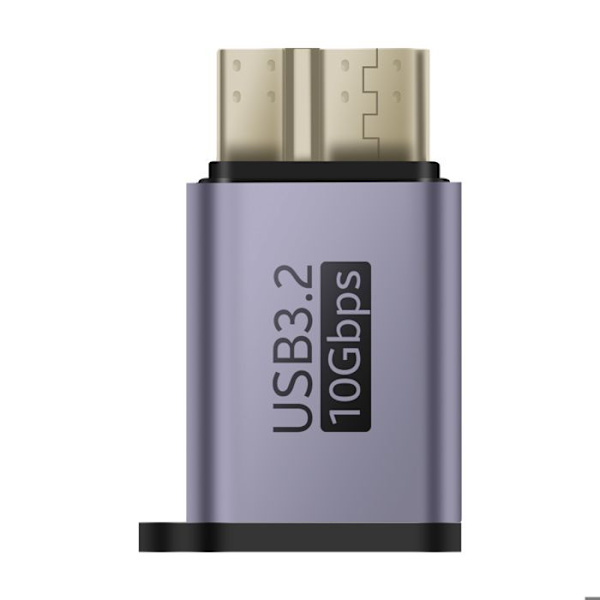 USB C honk till Micro B 3.2 hane Adapter 10Gbps Överföring LinQ Grå