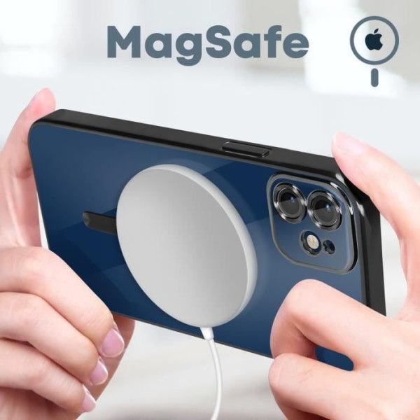 MagSafe iPhone 12 Fodral Silikon Svart Magsafe Fodral