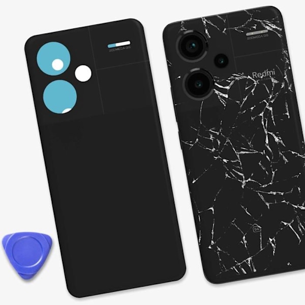 Vaihdettaessa taustalasi Xiaomi Redmi Note 13 Pro Plus musta Svart