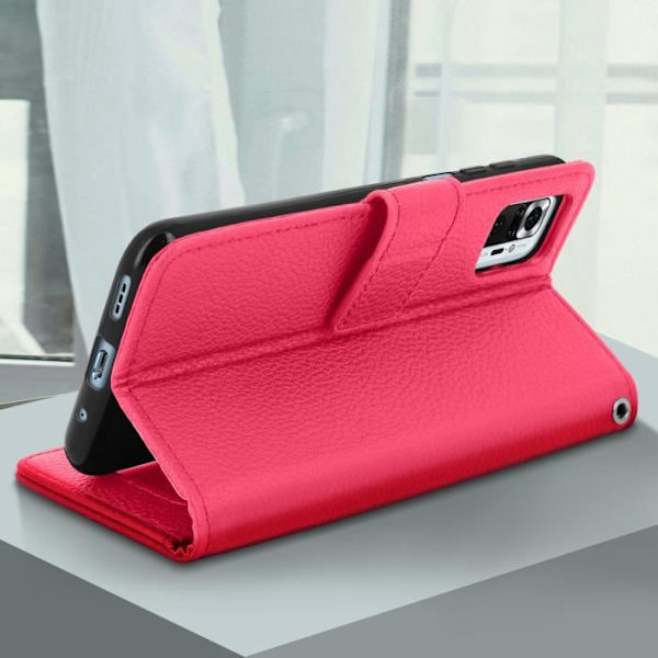 Housse - AVIZAR - Xiaomi Redmi Note 10 Pro - Full protection - Ställfunktion - Rosa Rosa
