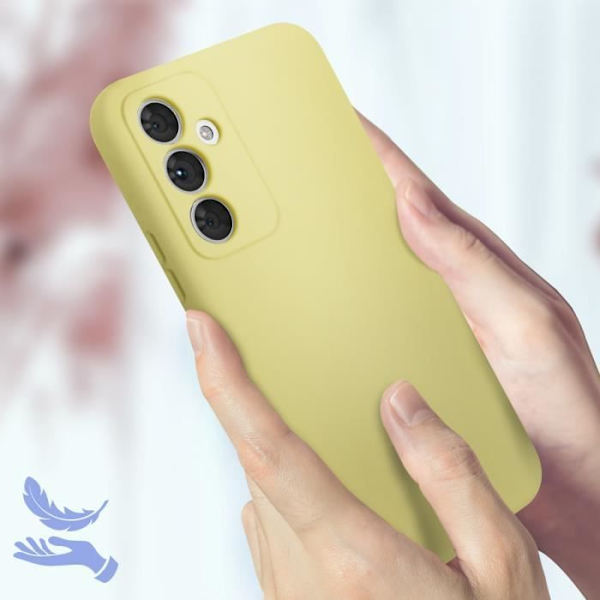 Fodral kompatibelt med Samsung Galaxy A34 5G Halvstyvt gult fodral