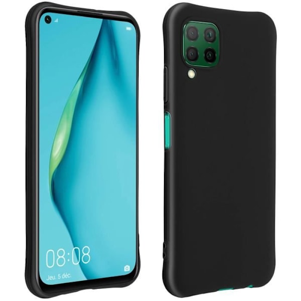 Coque - ADVARSEL - Huawei P40 Lite - Silikone Gel Fleksibel - Forstærkede Hjørner - Ultra-tynd Svart