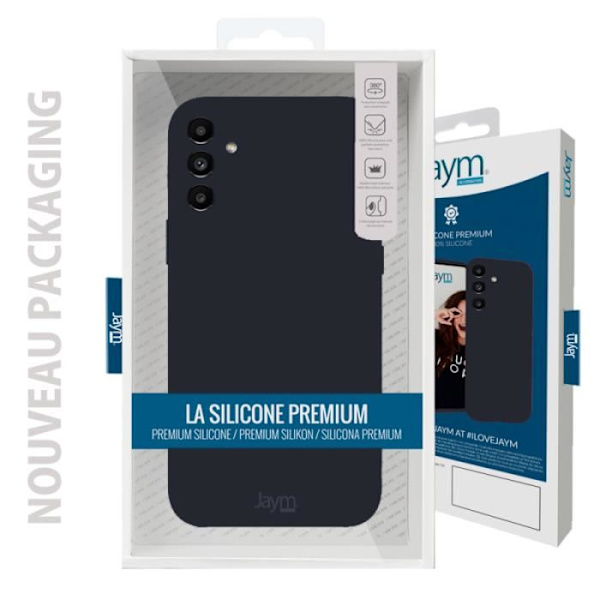 Taske til Samsung Galaxy A33 5G - JAYM - Premium silikone mikrofiber - Blå Blå