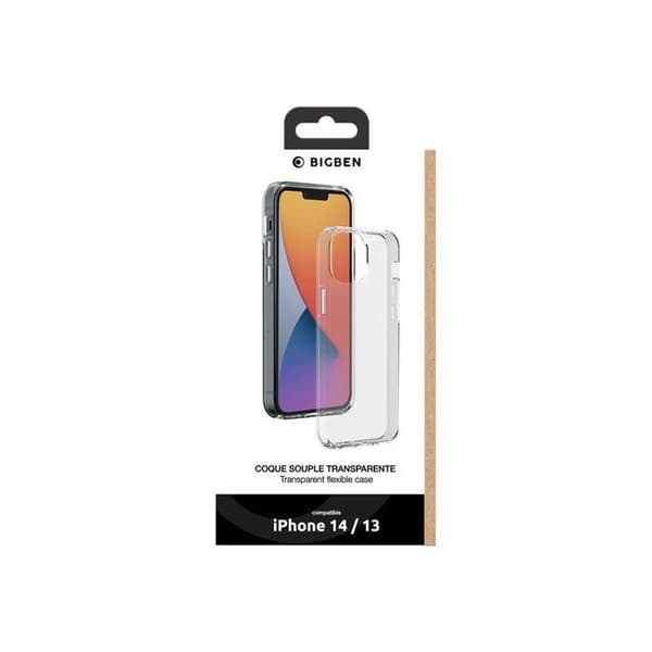 iPhone 14 skal - BBC - Silisoft mjuk - Genomskinlig Transparent