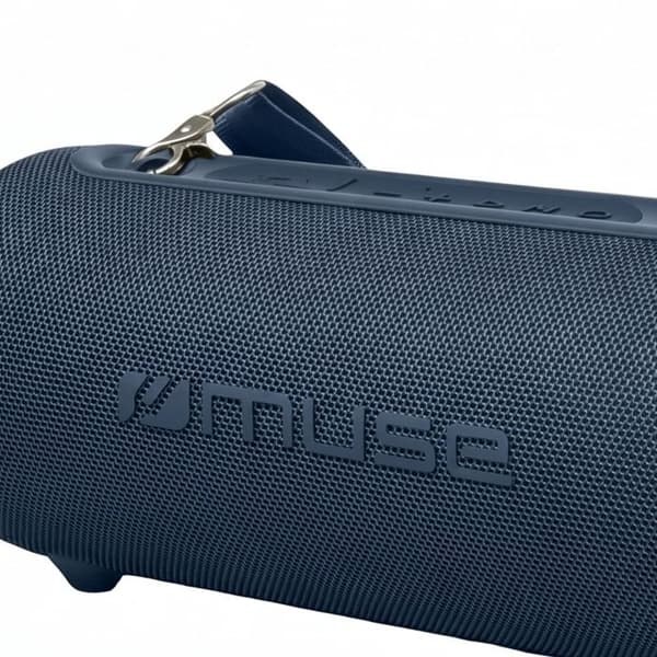 Bluetooth-kaiutin 30W IPX5 3600mAh valotehosteilla ja olkahihnalla Muse Sininen Blå