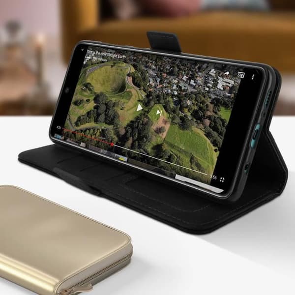 Etui til Samsung Galaxy A71 - AVIZAR - Folioetui - Silikonegel - Magnetisk - Sort Svart