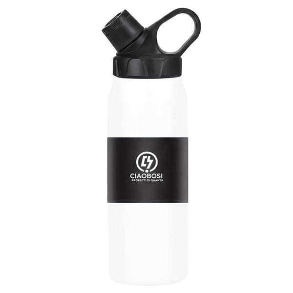 Sporttermometer 950 ml i Rostfritt Stål Modern Design Vit Vit Vit