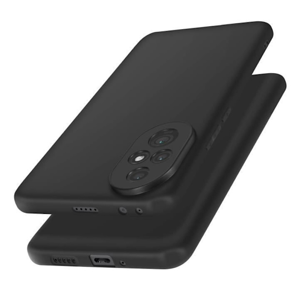 Fodral till Honor 200 Pro Silikon Matt Finish Soft Touch Black Svart