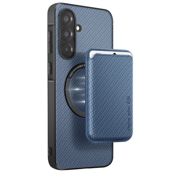 Coque - Samsung - Galaxy A36 - Magnetisk - Kolfiber - Antiglidande Blå