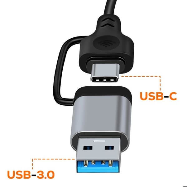Ethernet RJ45-adapter - LINQ - USB-C - 1Gbps - Plug and Play - Sort aluminium
