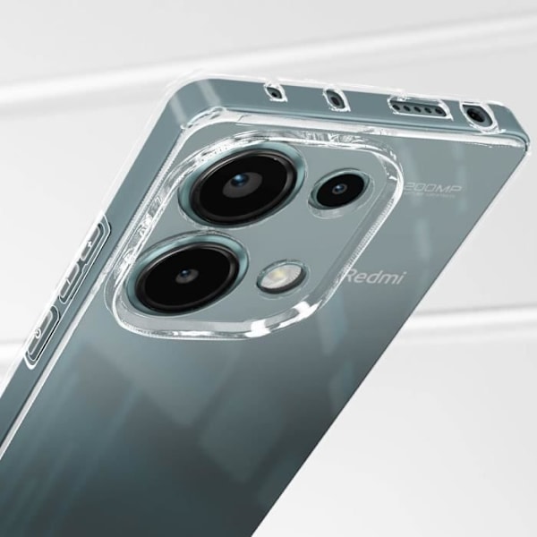 Kotelo Xiaomi Redmi Note 13 Pro 4G -kameralle suojattu silikonisuojattu ohut läpinäkyvä