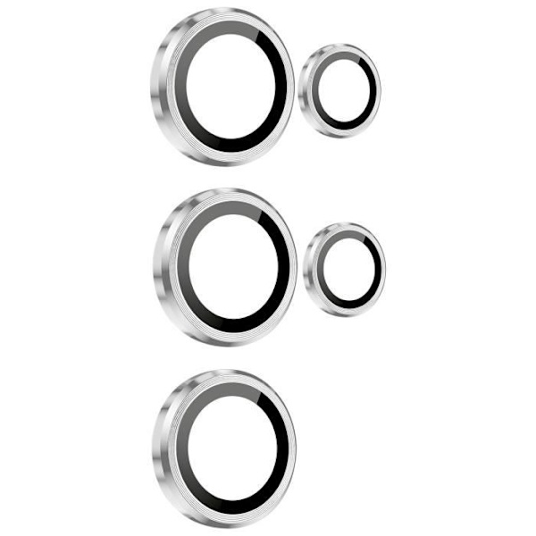 Kameraskydd - ENKAY - Samsung Galaxy S24 Ultra - 9H härdat glas - Paket med 3 - Silver Grå