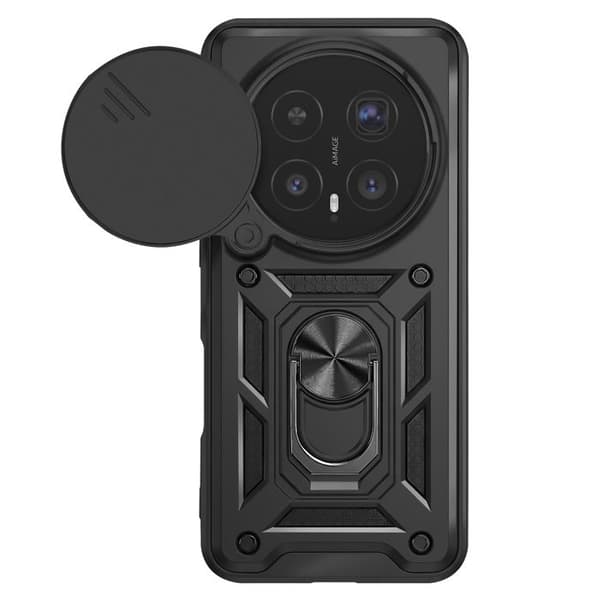 Coque Ring til Honor Magic 8 Pro med Skydelåg til Kamera Stødabsorberende Mayaxess Sort Svart