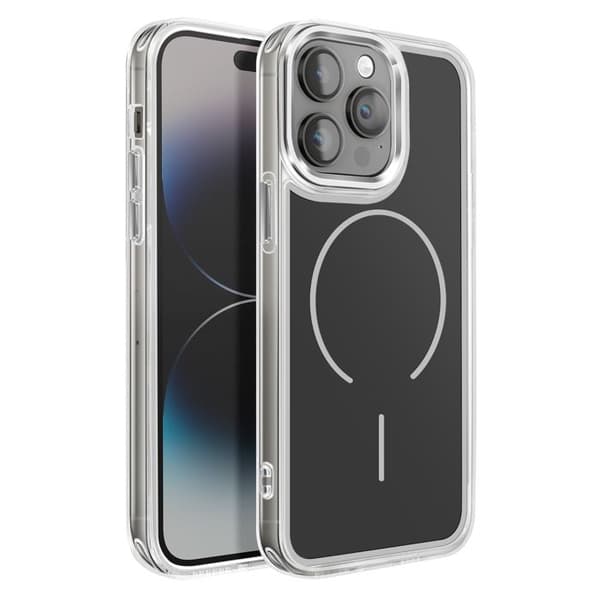 MagSafe-cover til iPhone 14 Pro Max Ultra Forstærket Bi-materiale Sort Svart