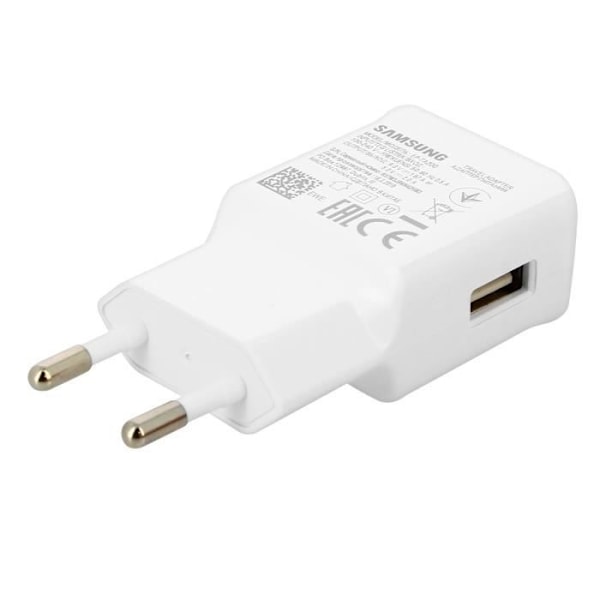 USB Væglader - Samsung - EP-TA200EBE - 15W - Quick Charge 3.0 - Hvid Vit