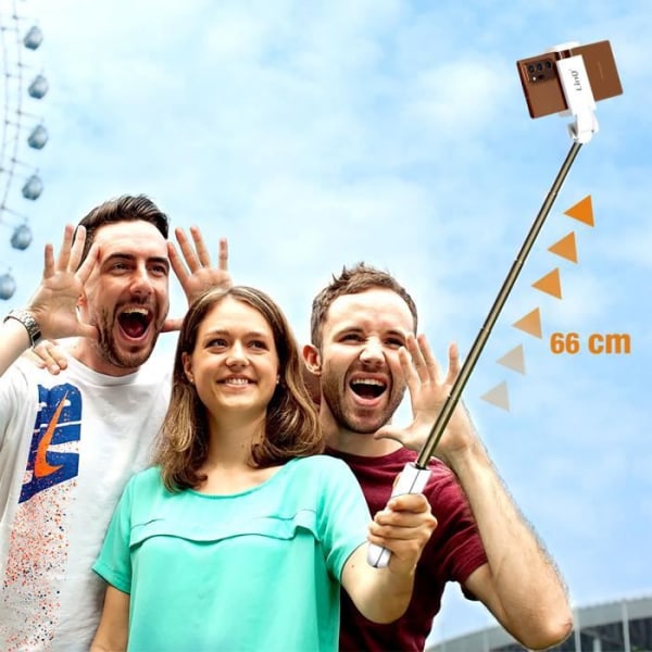 Selfie Stick Bluetooth-älypuhelinjalusta Kompakti muotoilu Linq ZP9902 Valkoinen