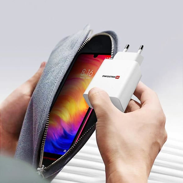 Swissten GaN 30W USB + USB-C nätladdare