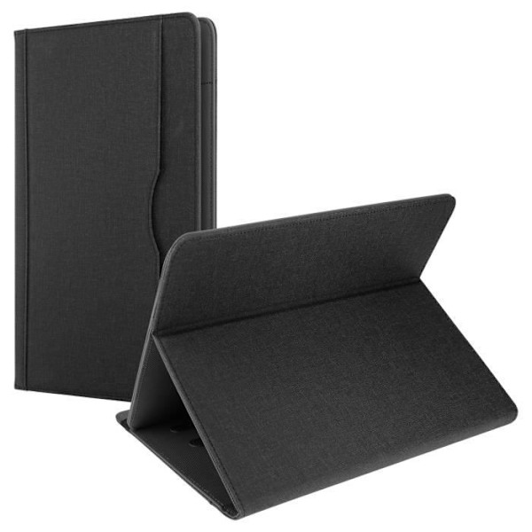 Etui til 10-tommer Tablet Blødt Stof Video Support Funktion - AVIZAR - Universal - Sort Svart