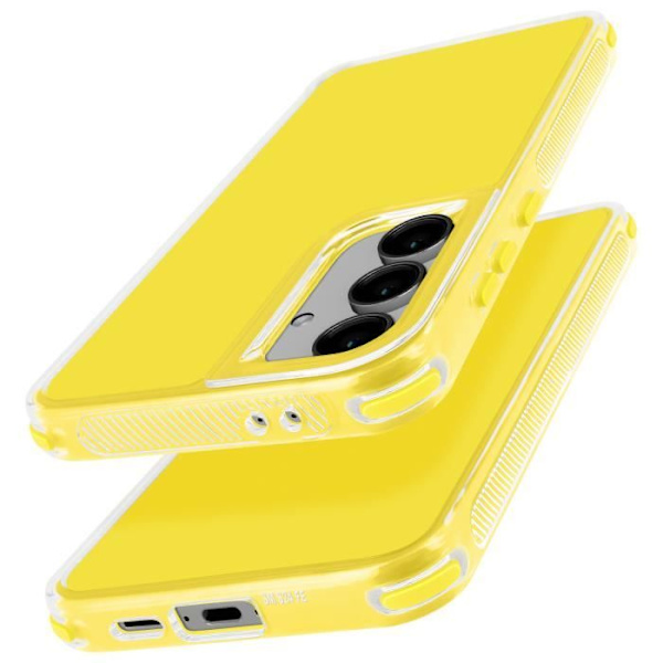 Coque Bumper - AVIZAR - Samsung Galaxy S24 FE - Antichock - Gul - Förstärkta hörn Gul