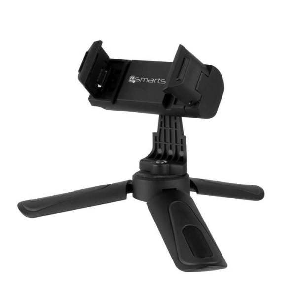 Mini Tripod Skrivebord Smartphone Roterende Selfie Stick Kompakt Stabil 4Smarts Sort