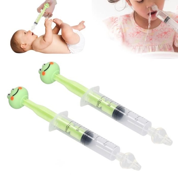 SURENHAP Baby sprøjte Nasal Irrigator 2 stk Baby Nasal Irrigator tegneseriesprøjte formet grøn frø