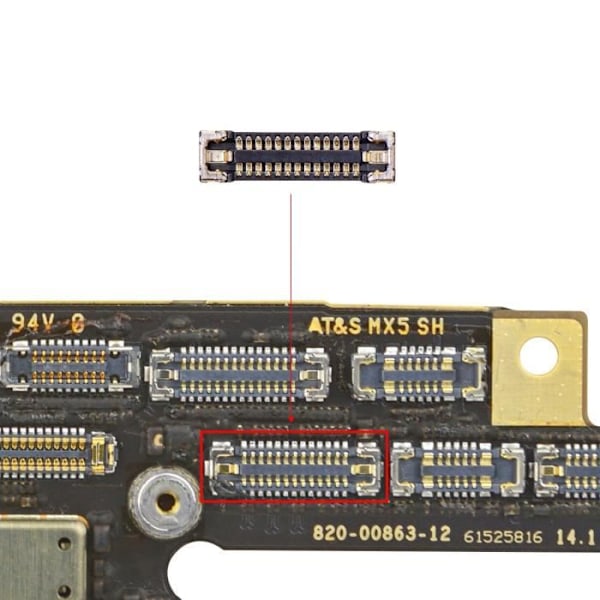 FPC Connector Bakre kamera för iPhone X Svart Svart