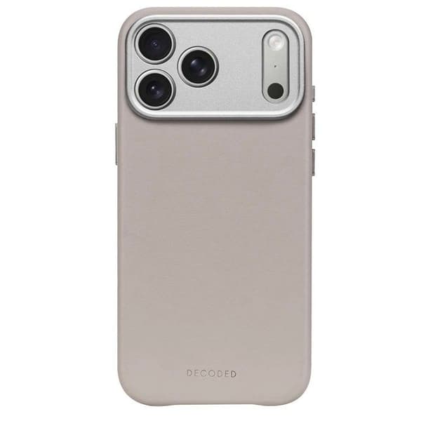 Magsafe-fodral - DECODED - iPhone 17 Pro - Helgrainsläder - Stötsäker - Beige beige