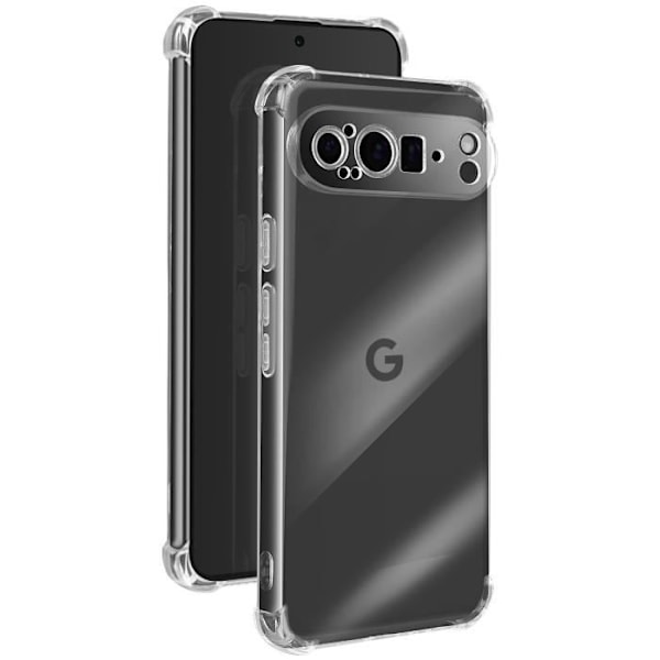 Skal för Google Pixel 9 Pro XL Stötsäker Flexibel Förstärkta hörn Transparent Transparent