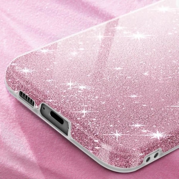 Etui til Samsung Galaxy S23 FE - AVIZAR - Glitter-etui - Glitter - Halvstivt - Pink Rosa