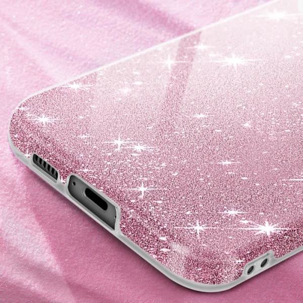 Suojakuori Samsung Galaxy S23 FE:lle - AVIZAR - Glitter Case - Glitter - Puolijäykkä - Vaaleanpunainen Rosa