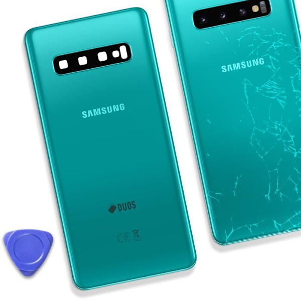 Udskiftningsglas bagtil til Samsung Galaxy S10 Green Grön
