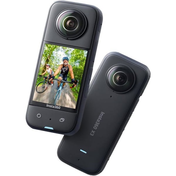 INSTA360 ONE X3 360 graders kamera - 5,7K - 72MP - Vandtæt - Sort Svart