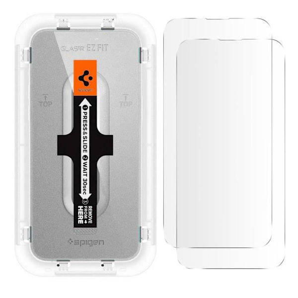 2 iPhone 14 Pro Max -näyttökalvoa Ez Fit -asennussarja Spigen Transparent