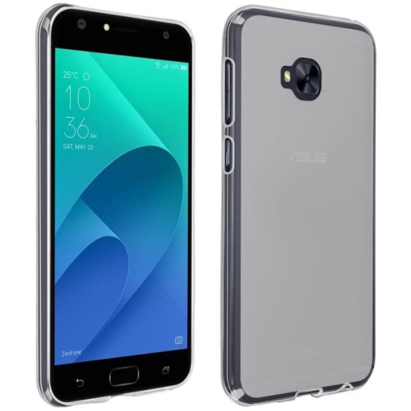 Coque - ILMOITTAA - Asus Zenfone 4 Selfie ZD553KL - Silikoni geeli suojaus - Pehmeä - Opakki ja läpinäkyvä Uigennemsigtig og gennemsigtig