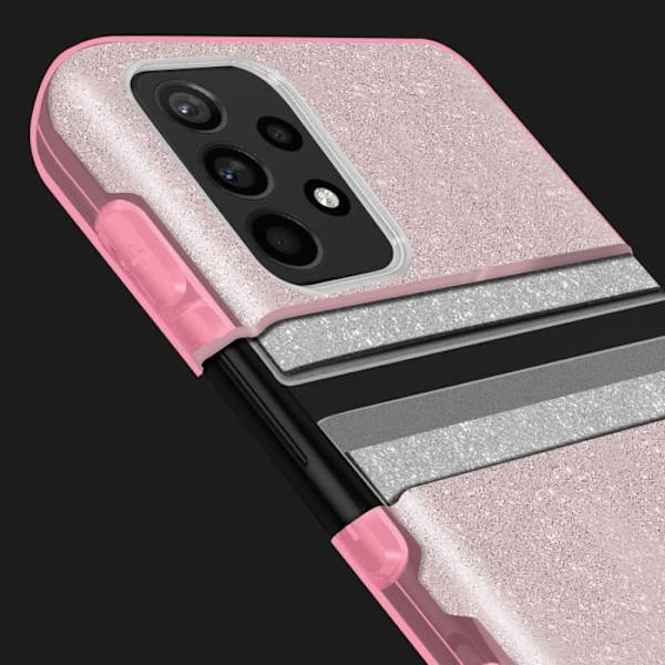 Samsung Galaxy A72 Case Glitter Irrotettava Silikoni Puolijäykkä vaaleanpunainen Pinkki