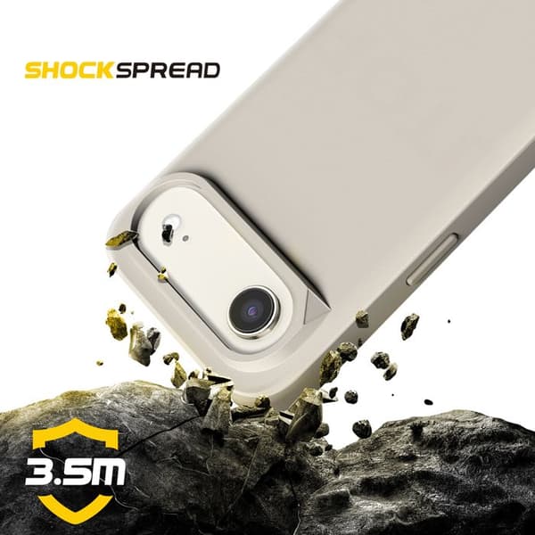 iPhone Air-fodral Modell SolidX Stötsäker 3,5 m certifierad MIL-STD 810G Rhinoshield Beige beige