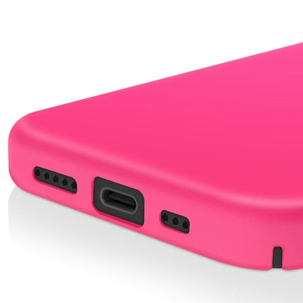 Cover - UNDERRETTELSE - iPhone 17 - Soft-Touch - Semi-hård silikone - Fuchsia Ros