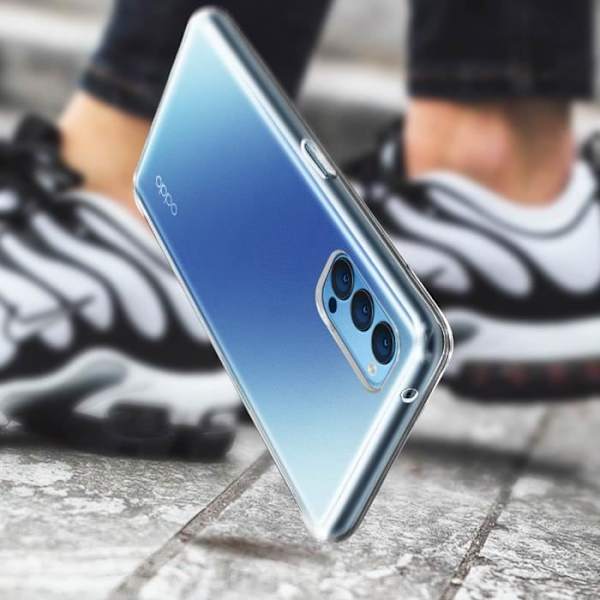 Coque - AVIZAR - Oppo Reno 4 Pro - Blød - Stødbeskyttelse - Transparent Hvid Vit