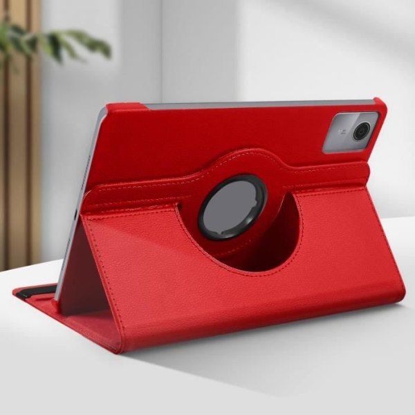 Taske til Lenovo Tab M11 - AVIZAR - 360 Rotating Folio Flip - Rød Röd