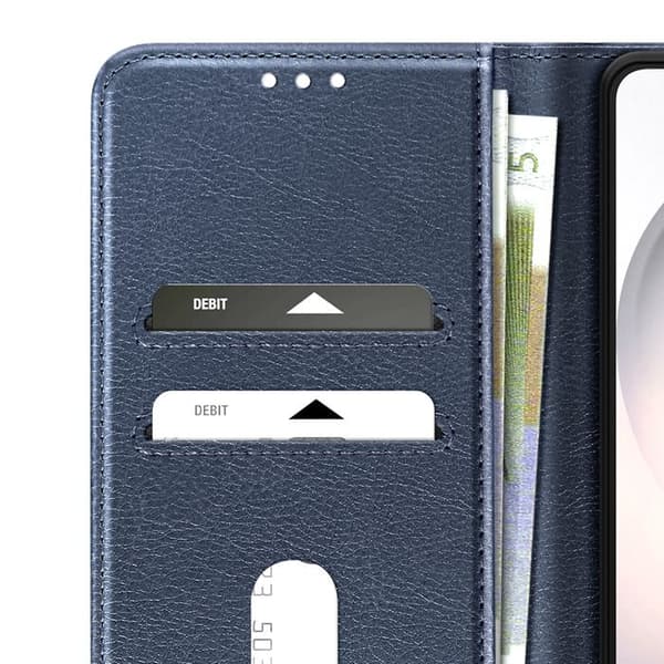 Pungetui til Galaxy S26 Plus Chesterfield Prægning Standfunktion Blå Blå