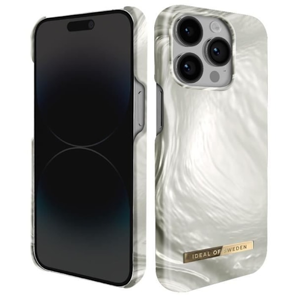 Skal till iPhone 14 Pro Max Luxury Ultra Thin Luminous Pearl iDeal of Sweden Silver