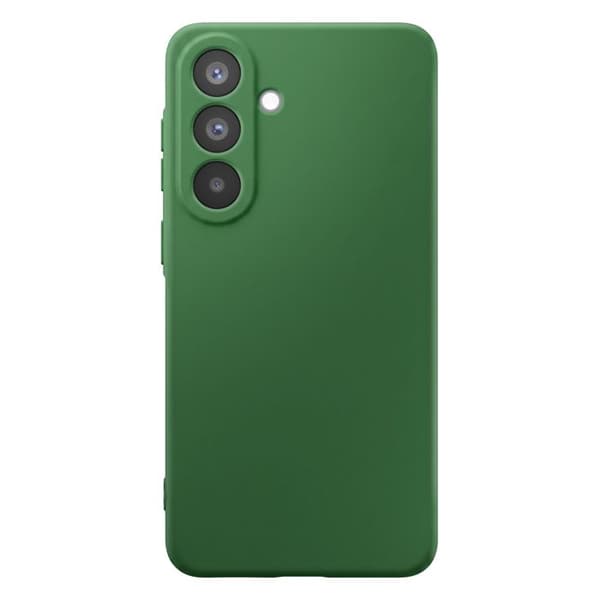 Silicone Soft-Touch-fodral för Galaxy A57 med mikrofiberfoder i mörkgrön Grön