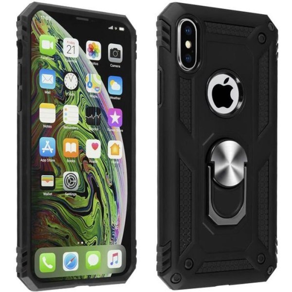Coque iPhone XS Max - AVIZAR - Bi-materialer - Stødabsorberende - Video støtte - Sort Svart