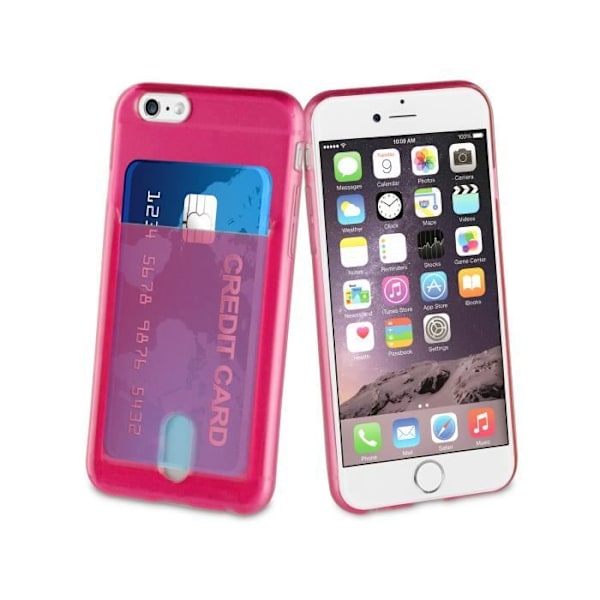 Muvit Life Neon Pink Passpass-etui til Apple Iphone 6/6s Lyserød