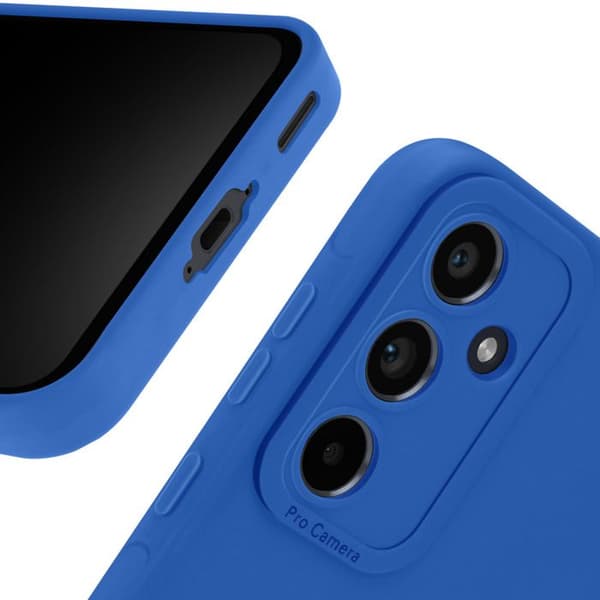Coque - AVIZAR - Samsung Galaxy A55 5G - Silikone Mat - Forstærket kameraprotektion - Soft-touch Blå