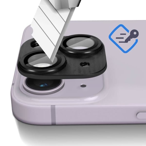 Skyddsfilm - AVIZAR - iPhone 14/14 Plus - Härdat glas - Aluminiumlegering - Ultra HD Svart