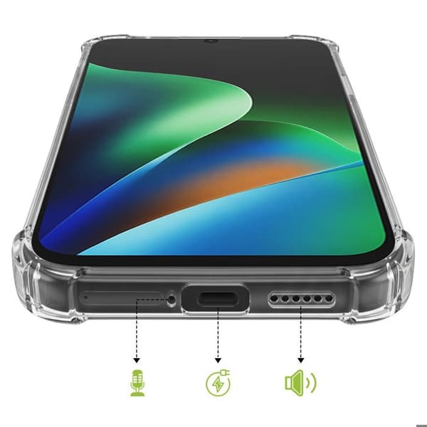 Cover til Xiaomi Redmi 17 Beskyttelse Bimateriale med Forstærkede Hjørner Mayaxess Transparent Vit