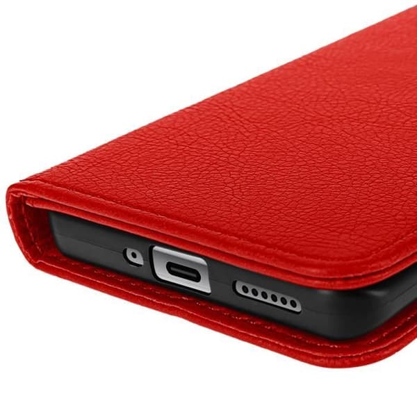 Plånboksfodral - Xiaomi - Redmi Note 14 Pro/Pro Plus - Röd - Stöd - Magnetisk Flik Röd