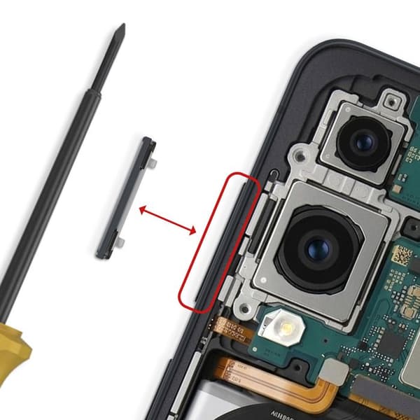Vaihdevolyyminappi Galaxy S25 Edge Service Pack Samsung Musta Svart